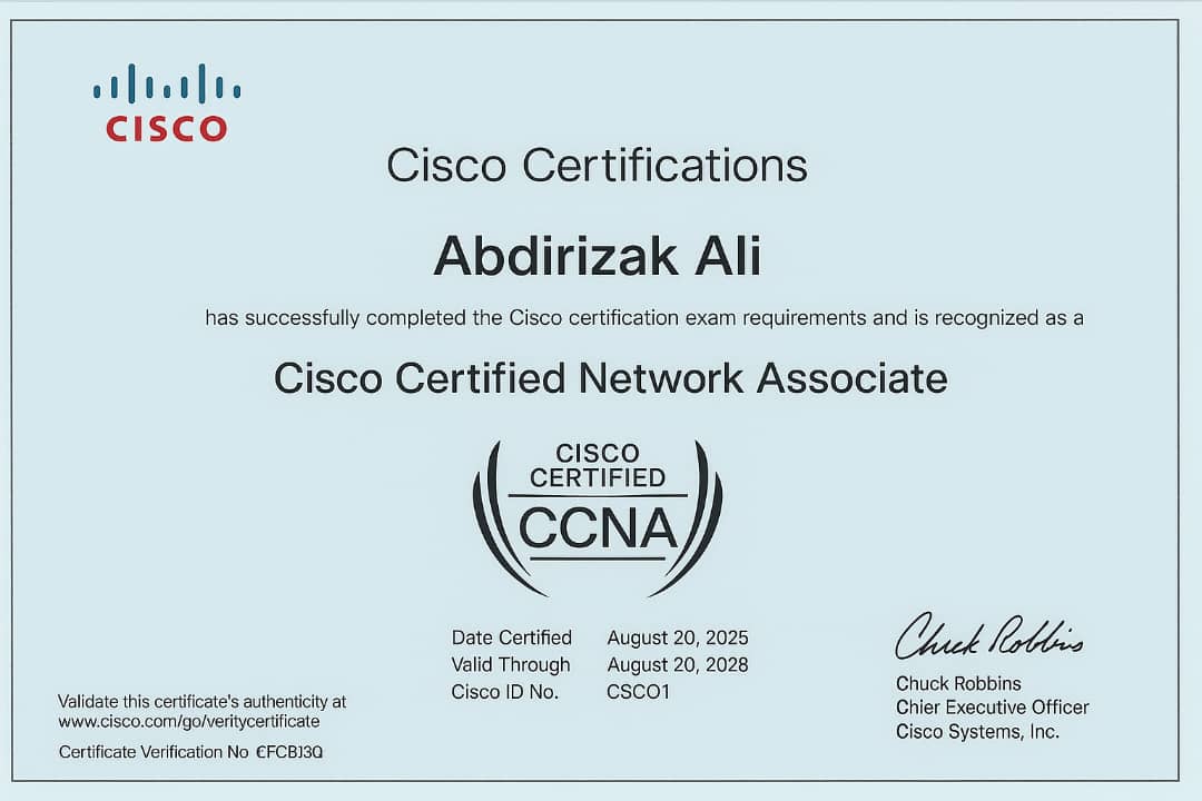 Cisco Certificate